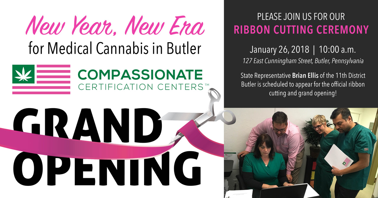 Compassionate Certification Centers Hosts Ribbon Cutting Ceremony at New Butler Medical Cannabis Location